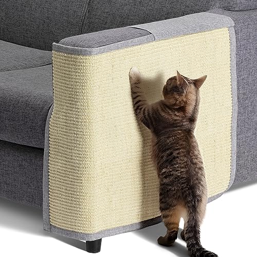 Navaris Kratzmatte für Katzen, Schutz für Linke Seite, Sofa, Boden, Wand, Sisal und Leinen, 60 x 50 cm, geeignet für Kätzchen und Hunde von Navaris