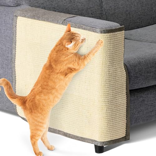 Navaris Katzen Kratzmatte Kratzschutz Sofa rechts - Sisal Kratzteppich für Katze - Couch Katzenkratzmatte - auch für Hunde geeignet - div. Farben von Navaris