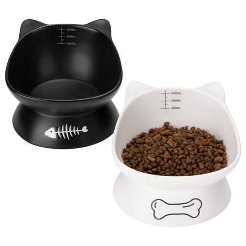 Navaris Katzennapf Set - 2X 400ml Fressnapf und Wassernapf mit Volumenmarkierungen - Katzennapf erhöht - Fressnapf Katze - Katzen Napf - Unterstützt korrekte Haltung - Keramik Navaris Katzennapf Set - 2X 400ml Fressnapf und Wassernapf mit Volumenmarkierungen - Katzennapf erhöht - Fressnapf Katze - Katzen Napf - Unterstützt korrekte Haltung - Keramik von Navaris