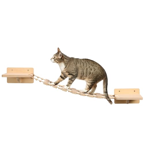 Navaris Kletterwand Katzen Set - Katzen Wandelemente - Robuste Katzenleiter - Katzenwand max. Belastung 13kg - Kletterwand Katze - Katzenzubehör mit Plattform - Holz Navaris Kletterwand Katzen Set - Katzen Wandelemente - Robuste Katzenleiter - Katzenwand max. Belastung 13kg - Kletterwand Katze - Katzenzubehör mit Plattform - Holz von Navaris