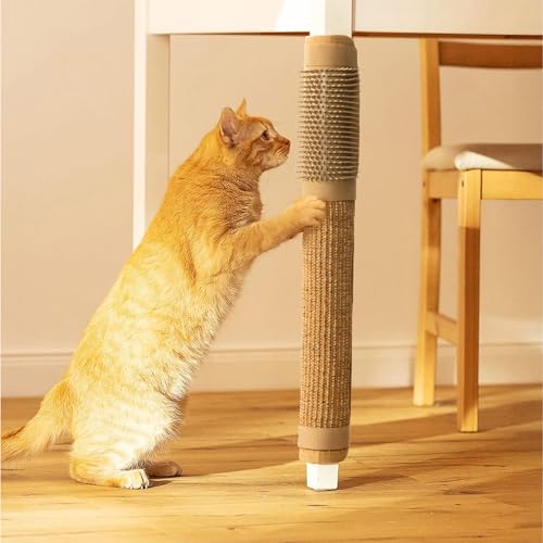 Navaris Kratzbretter Katze - Schützt Deine Möbel - Kratzschutz Sofa Katze - Mit Gummibürste - Einfache Installation mit Klettverschluss - Robuster Sisal Stoff von Navaris