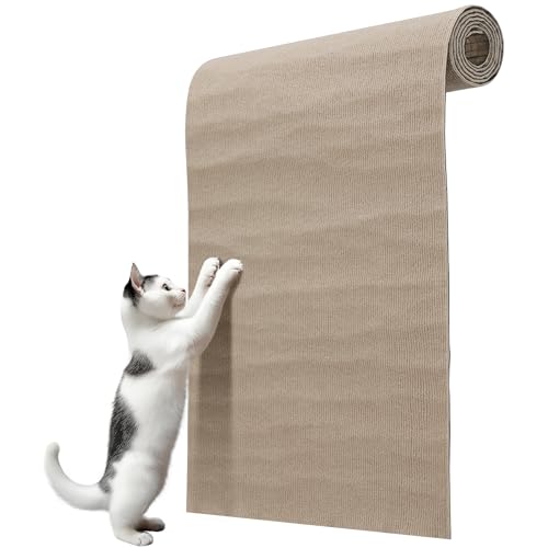 Navaris Kratzmatte selbstklebend 2m - Dick und schützend - Katzen Kratzschutz - Für Sofas, Wände, Kratzbretter - Kratzmatte Katze - Katzen Kratzmatte - Kratzteppich - Beige Navaris Kratzmatte selbstklebend 2m - Dick und schützend - Katzen Kratzschutz - Für Sofas, Wände, Kratzbretter - Kratzmatte Katze - Katzen Kratzmatte - Kratzteppich - Beige von Navaris