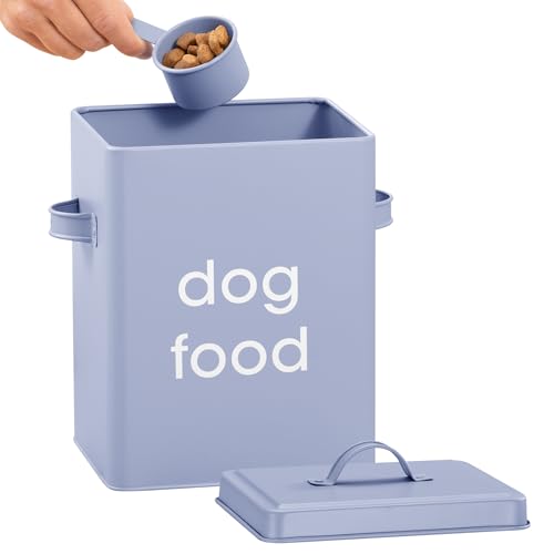 Navaris Tierfutterbehälter mit Deckel - Behälter für Hundefutter mit Schaufel - Futtertonne zur Aufbewahrung von Tierfutter - Futterbox für Hund - Blau Navaris Tierfutterbehälter mit Deckel - Behälter für Hundefutter mit Schaufel - Futtertonne zur Aufbewahrung von Tierfutter - Futterbox für Hund - Blau von Navaris
