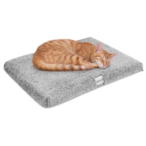 Navaris selbstheizende Decke für Katzen und Hunde - 60x45x4cm Wärmematte Wärmedecke flauschig weich - Thermodecke mit Reißverschluss und abnehmbarem Bezug - Grau von Navaris