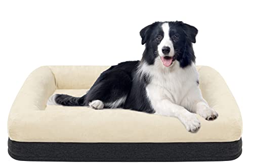 Navitoo Hundebett, orthopädisches Hundebett Ergonomisches Hundesofa, waschbar rutschfest Hundebetten, Katzenbett Hundekissen Haustierbett (89 * 59 * 18cm) von Navitoo