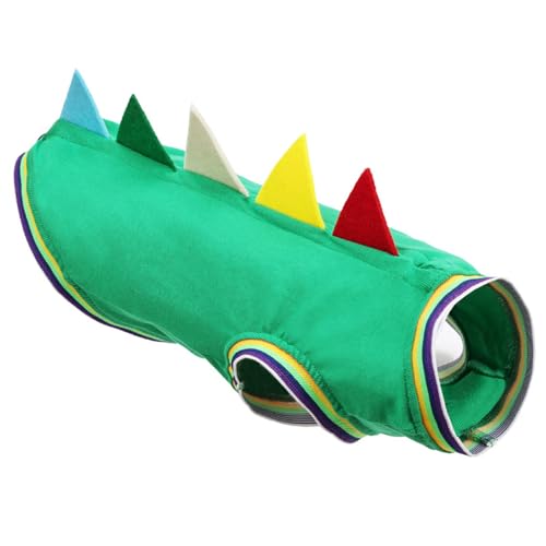 Dackel-Dinosaurier-Kostüm, Weste, atmungsaktiv, 2-Bein-Design, einfach zu tragen, Kleidung für kleine Hunde, Halloween, Fotografie, Hundekostüm von Navna