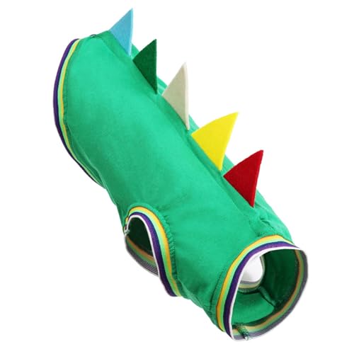 Dackel-Dinosaurier-Kostüm, Weste, atmungsaktiv, 2-Bein-Design, einfach zu tragen, Kleidung für kleine Hunde, Halloween, Fotografie, Hundekostüm von Navna