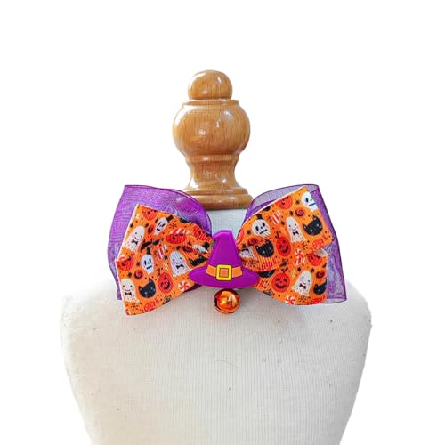 Halloween-Themen-Halszubehör für Hunde und Katzen, belüftet, verstellbar, mit reflektierendem Rand, Party-Dekoration, reflektierende Streifen, Hundehalsband von Navna