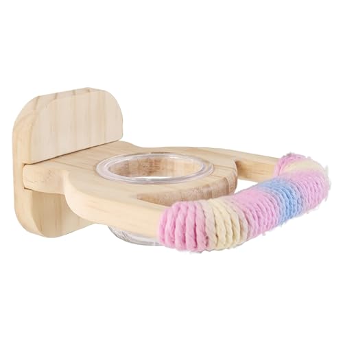 Interaktiver Papageien-Futterständer aus Holz, inklusive Futterzubehör für Nymphensittiche, Finken, multifunktionales Design, kleiner Papageienständer für Sittiche Interaktiver Papageien-Futterständer aus Holz, inklusive Futterzubehör für Nymphensittiche, Finken, multifunktionales Design, kleiner Papageienständer für Sittiche von Navna