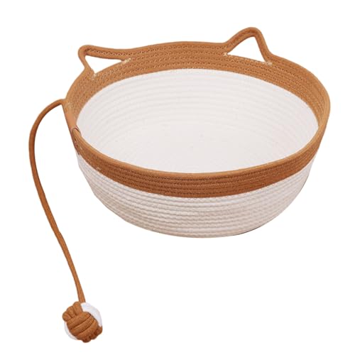 Navna Bettkorb Nest Baumwollseil Welpenbett rund waschbar Haustier Katzen Ruhehaus Kratzmatte Pad Cartoon Kätzchen Bequemer Korb Vier Navna Bettkorb Nest Baumwollseil Welpenbett rund waschbar Haustier Katzen Ruhehaus Kratzmatte Pad Cartoon Kätzchen Bequemer Korb Vier von Navna