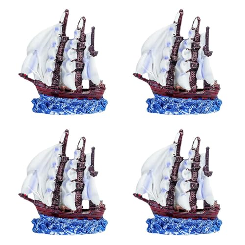Navna Künstliche Segelboote für Aquarien, Schiffswrack, Simulation, Landschaft, Segelboote, Pflanze, Landschaftsbau, Aquarien, Pflanze, schnelle Einrichtung, Aquarium-Dekorationen von Navna