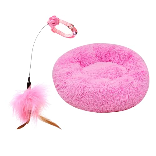 Navna Teaser Halsband + Haustierbett Für Kleine Hunde, Abnehmbares Rundes Bett Für Winter Innenmöbel, Kissen Für Wohnungskatzen Navna Teaser Halsband + Haustierbett Für Kleine Hunde, Abnehmbares Rundes Bett Für Winter Innenmöbel, Kissen Für Wohnungskatzen von Navna