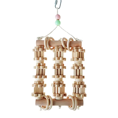 Papageien-Kauspielzeug aus Holz, mehrere Formen, natürliche Holzblöcke, Sitzstangen-Käfig, Hängespielzeug mit Metall-Haken zum Aufhängen, Vogel-Holzspielzeug für Papageien, Kaublöcke, Käfigspielzeug Papageien-Kauspielzeug aus Holz, mehrere Formen, natürliche Holzblöcke, Sitzstangen-Käfig, Hängespielzeug mit Metall-Haken zum Aufhängen, Vogel-Holzspielzeug für Papageien, Kaublöcke, Käfigspielzeug von Navna
