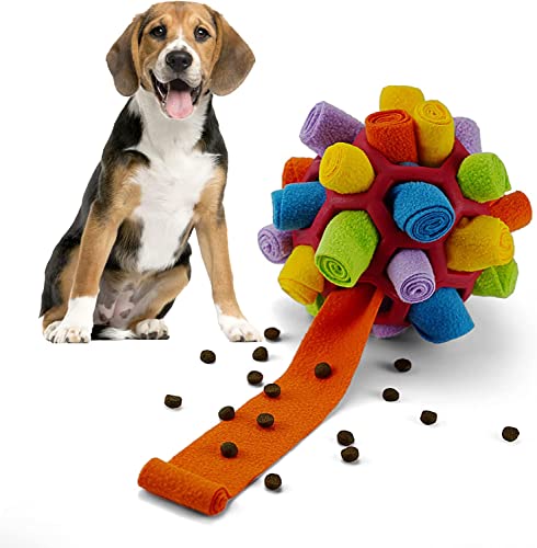 Nayels Schnüffelball für Hunde, Schnüffelteppich Schnüffelspielzeug Interaktive Hundespielzeug tragbarer Haustier Snuffle Ball Toy für Kleine Mittelgroße Hunde Haustier (rot) von Nayels