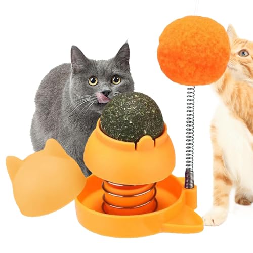 Katzenminze Ball,Katzenminze Balls Spielzeug Für Katze,Interaktive Katzenminzebälle Mit Frühlingsball,drehbare Katzen-Leckbälle, Essbar Und Gesund Für Die Reinigung Der Katzenzähne Für Ein Entspanntes Katzenminze Ball,Katzenminze Balls Spielzeug Für Katze,Interaktive Katzenminzebälle Mit Frühlingsball,drehbare Katzen-Leckbälle, Essbar Und Gesund Für Die Reinigung Der Katzenzähne Für Ein Entspanntes von Nbbwwu