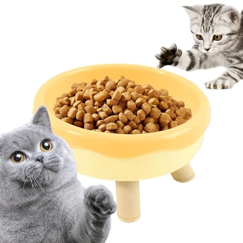 Nbbwwu Erhöhte Futternäpfe für Katzen, Katzennapf gegen Erbrechen - Erhöhter Futternapf im Donut-Design für stressfreies Fressen | Haustiernapf, stressfrei, rutschfest, Rückflussverhinderung, leicht von Nbbwwu