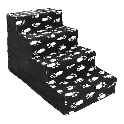 Nbbwwu Hundeschritte, 4-Stufen-Haustiertreppe fürs Bett, Zusammengebautes Design, große Kätzchentreppe, hohe Betten, Bequeme Flanellstufen, kleine Tiere Nbbwwu Hundeschritte, 4-Stufen-Haustiertreppe fürs Bett, Zusammengebautes Design, große Kätzchentreppe, hohe Betten, Bequeme Flanellstufen, kleine Tiere von Nbbwwu