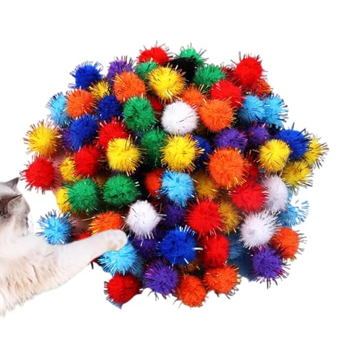 Nbbwwu Puffbälle zum Basteln, verschiedene bunte Glitzer-Pompons, 100 x Puffbälle, Kunst und Handwerk, dekoratives Material für Kinderprojekte Nbbwwu Puffbälle zum Basteln, verschiedene bunte Glitzer-Pompons, 100 x Puffbälle, Kunst und Handwerk, dekoratives Material für Kinderprojekte von Nbbwwu