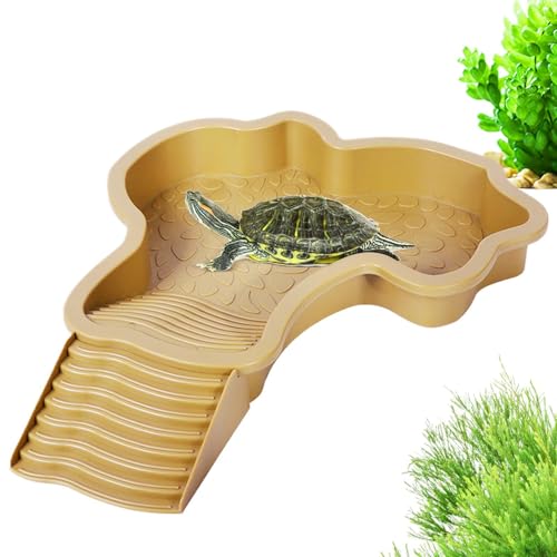 Nbbwwu Schildkröten-Badepool, Schildkröten-Einweichwanne, Reptilien-Badewanne mit Leiter, Schildkröten-Wasserschale, Schildkröten-Badetank, Reptilien-Lebensraum für T-Schildkröten-Gecko für Hinterhof Nbbwwu Schildkröten-Badepool, Schildkröten-Einweichwanne, Reptilien-Badewanne mit Leiter, Schildkröten-Wasserschale, Schildkröten-Badetank, Reptilien-Lebensraum für T-Schildkröten-Gecko für Hinterhof von Nbbwwu