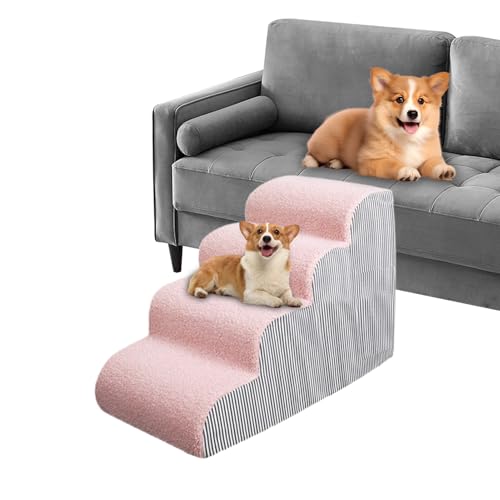 Nbbwwu Treppen Für Kleine Hunde - Katzen Und Hunde Treppen Couch Und Bett Stufen | rutschfeste Rampe Für Wohnung Auto Welpen Couch Sofa Schlafzimmer Truck Innen Außen von Nbbwwu
