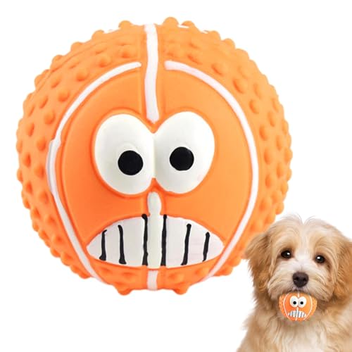 Quietschender Hundeball, Latexbälle Für Haustiere, Quietschende Hundebälle Aus Gummi, Runde Kaubälle Mit Weichem, Lustigem Gesicht Von Durables, Kaubälle Für Hundewelpen, Zahnreinigungsspielzeug Quietschender Hundeball, Latexbälle Für Haustiere, Quietschende Hundebälle Aus Gummi, Runde Kaubälle Mit Weichem, Lustigem Gesicht Von Durables, Kaubälle Für Hundewelpen, Zahnreinigungsspielzeug von Nbbwwu