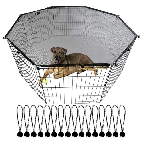 Achteckiger Zaun-Sonnenschutz, 16 Stück Hunde-Laufgitterabdeckungen bieten schattige Bereiche für Haustiere – ausbruchsicher und Sonnenschutz, Laufgitterabdeckung, passend für 8 Hundegehege für Achteckiger Zaun-Sonnenschutz, 16 Stück Hunde-Laufgitterabdeckungen bieten schattige Bereiche für Haustiere – ausbruchsicher und Sonnenschutz, Laufgitterabdeckung, passend für 8 Hundegehege für von Nbhuiakl