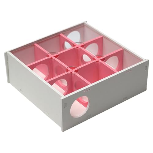 Hamsterfell mit Mehreren Kammern, Hamsterfell mit Mehreren Kammern | Hamsterhaus aus mit 9 Kammern und Labyrinth-Tunnel | Geräumiges Spielspielzeug zum Erkunden der Tunnel, Bequeme von Nbhuiakl