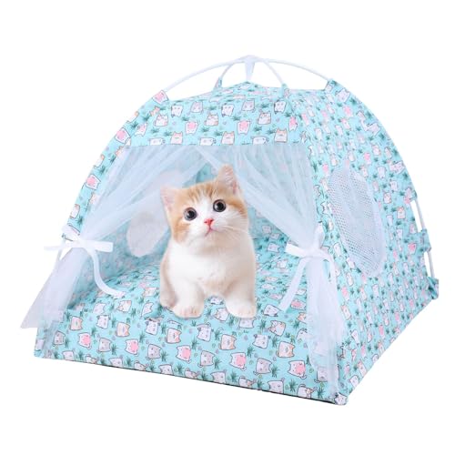 Haustierzelt für Katzen, Zeltbett für Katzen, tragbare Spielzelte für Katzenhöhlen, Hundezelt, mobiles Blumenhöhle für Haustiere, Unterstand Haustierzelt für Katzen, Zeltbett für Katzen, tragbare Spielzelte für Katzenhöhlen, Hundezelt, mobiles Blumenhöhle für Haustiere, Unterstand von Nbhuiakl