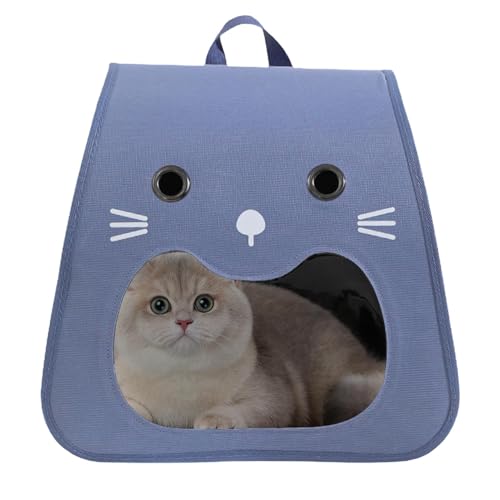 Katzenrucksack – weiche Katzentragetasche, 694 g, tragbar, mehrere Belüftungsöffnungen, Haustier-Tragetasche für kleine Katzen und Hunde von Nbhuiakl