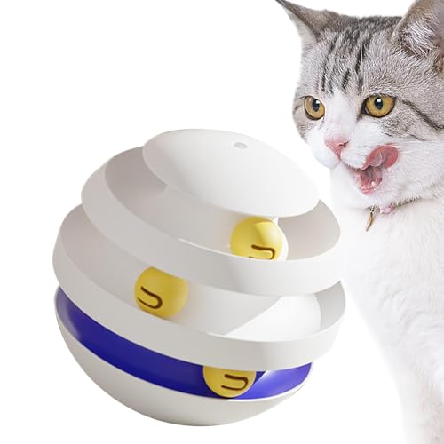 Katzenspielzeug Ball | 3-lagiges Katzenspielzeug | Übung Stimulationsspielzeug für Katzen, lustiges Katzenspielzeug für Training, Energieverbrauch, Tiere d Katzenspielzeug Ball | 3-lagiges Katzenspielzeug | Übung Stimulationsspielzeug für Katzen, lustiges Katzenspielzeug für Training, Energieverbrauch, Tiere d von Nbhuiakl