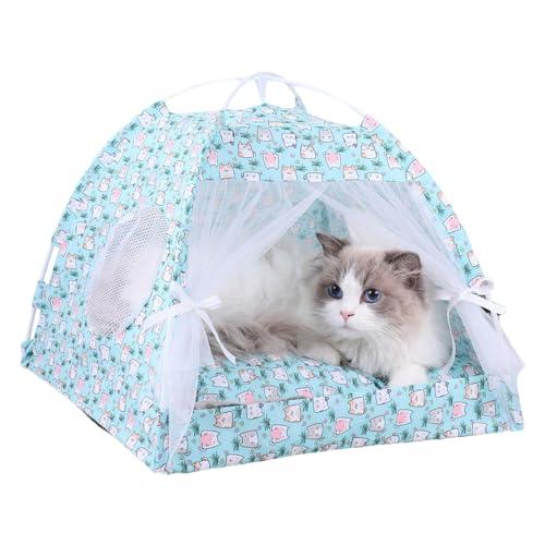 Katzenzeltbett, Zelte für Katzen im Innenbereich, Katzenhöhle für Haustiere, zum Spielen | Zeltbett für Hunde, mobiles Blumenhöhle für Haustiere, a Katzenzeltbett, Zelte für Katzen im Innenbereich, Katzenhöhle für Haustiere, zum Spielen | Zeltbett für Hunde, mobiles Blumenhöhle für Haustiere, a von Nbhuiakl