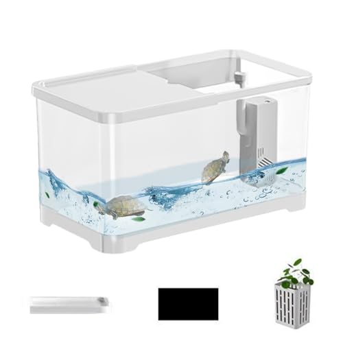 Aquarium-Kit | Kleines Aquarium, dekoratives Salzwasseraquarium-Set | Kreatives Fischaquarium mit Korb, vielseitige Aquarien für Quallen, Guppys, Garnelen, Goldfische Aquarium-Kit | Kleines Aquarium, dekoratives Salzwasseraquarium-Set | Kreatives Fischaquarium mit Korb, vielseitige Aquarien für Quallen, Guppys, Garnelen, Goldfische von Nbhuiakl