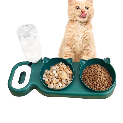 Doppelter Futter- und Wassernapf für Katzen | Tierfutter- und Wassernapfschalen mit automatischer Trinkflasche | Futternäpfe für Haustiere, Wassernäpfe für kleine oder mittelgroße Hunde und K Doppelter Futter- und Wassernapf für Katzen | Tierfutter- und Wassernapfschalen mit automatischer Trinkflasche | Futternäpfe für Haustiere, Wassernäpfe für kleine oder mittelgroße Hunde und K von Nbhuiakl