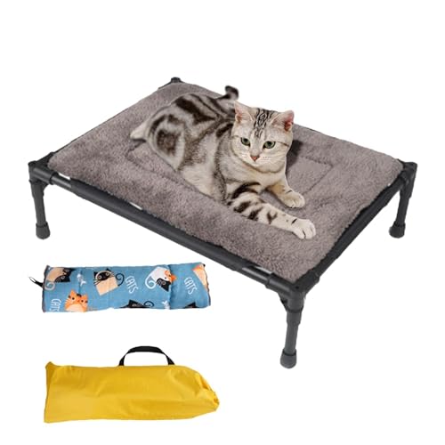 Nbhuiakl Erhöhtes Hundebett | Outdoor-Hundebett | Hunde-Campingbett | Hundebetten | Hundebett | Anti-Rutsch-Hundebett | kühlendes erhöhtes Hundebett | Hundebett mit Nackenrolle für Haustiere draußen von Nbhuiakl