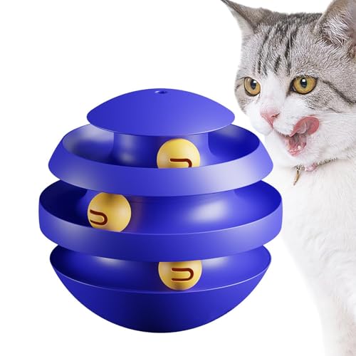 Spielbahn für Katzenbälle, interaktiver 3-lagiger Katzenball, Übung Stimulationsspielzeug für Katzen, lustiges Katzenspielzeug für Training, Energieverbrauch, Tiere Domest Spielbahn für Katzenbälle, interaktiver 3-lagiger Katzenball, Übung Stimulationsspielzeug für Katzen, lustiges Katzenspielzeug für Training, Energieverbrauch, Tiere Domest von Nbhuiakl