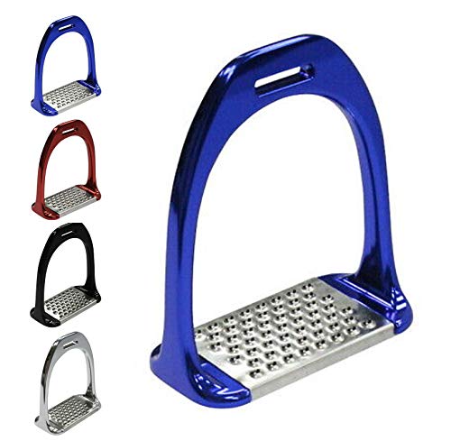 JA Horse Aluminium Steigbügel Balance rutschfeste Einlagen stabile (blau) von Nbrand