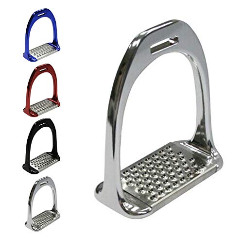 Nbrand JA Horse Aluminium Steigbügel Balance rutschfeste Einlagen stabile (Silber) von Nbrand