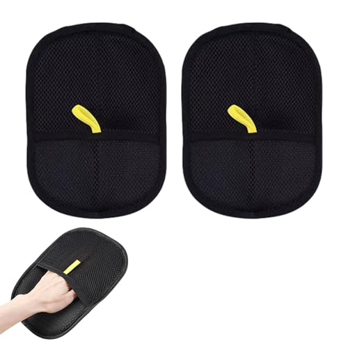 Nchdewui 2Pcs Double-Sided Pet Grooming Gloves, Versatile Static Removal Gloves for Dog & Cat, Static Removal Gloves for Pet Hair for Washing Deshedding Grooming (2 Stück) von Nchdewui