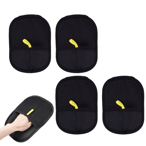 Nchdewui 2Pcs Double-Sided Pet Grooming Gloves, Versatile Static Removal Gloves for Dog & Cat, Static Removal Gloves for Pet Hair for Washing Deshedding Grooming (4 Stück) von Nchdewui