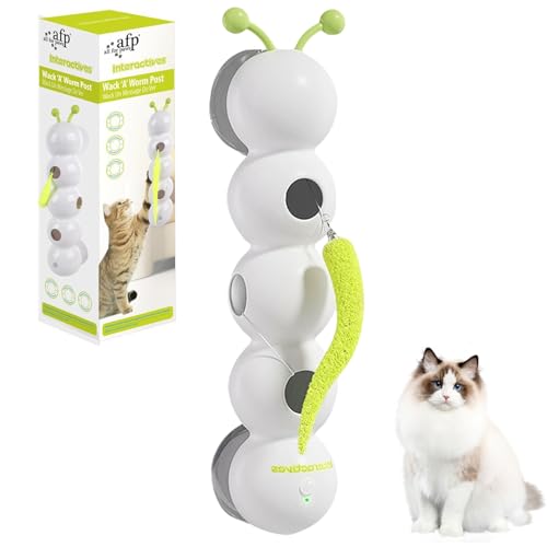 Nchdewui Katzenspielzeug, Interaktives Wuselwurm-Spielzeug für Katzen, Smart Motion Haustierspielzeug mit Wurmdesign (Weiß) von Nchdewui