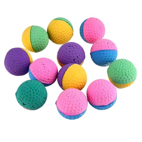 Ndier 24 weiche Katzenbälle, Bunte Latex-Kratzbälle, Kauspielzeug, Ball, bissfest, Trainingsspielzeug für kleine Hunde, Katzen, Kätzchen Ndier 24 weiche Katzenbälle, Bunte Latex-Kratzbälle, Kauspielzeug, Ball, bissfest, Trainingsspielzeug für kleine Hunde, Katzen, Kätzchen von Ndier