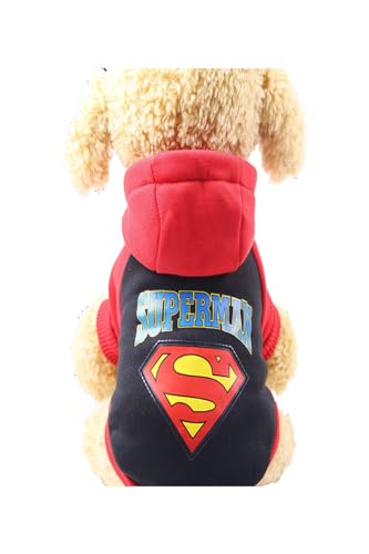 NeVka Superhelden-Shirt, Hundekleidung, Welpen, Kapuzenpullover, Katze, Haustier-Outfits, Baumwolle von NeVka