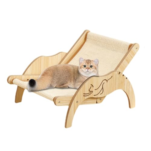 Neamou Cat Sisal Chair, Balkon Katzenliege Katzensofa | Betten, Decken & Möbel für Katzen | Sisalteppich Katzen Hängematte, Katze Strandstuhl | Katzen Kratzbrett Schrankbett von Neamou