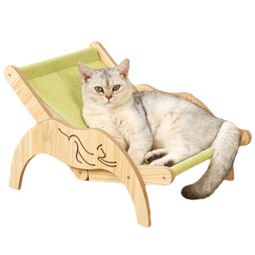 Cat Sisal Chair, Balkon Katzenliege Katzensofa | Betten, Decken & Möbel für Katzen | Sisalteppich Katzen Hängematte, Katze Strandstuhl Holz | Katzen Kratzbrett Schrankbett von Neamou