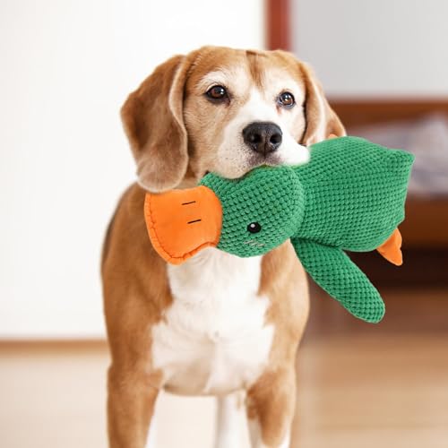 Kawaii Ente Kuscheltier Quietschendes Hundespielzeug, Enten Interaktives Hundespielzeug Unzerstörbar Quietschend, Nette Duck Plush Hund Kauspielzeug, Katzenspielzeug Selbstbeschäftigung von Neamou