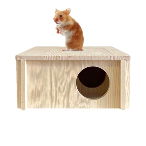 Neamou Hamstertunnel, Mehrkammer-Hamsterhaus-Labyrinth,Quadratisches 2-Zimmer-Versteck für große Hamster mit mehreren Kammern - Kleines Haustier-Waldhaus für Zwerghamster, Syrische Hamster, Rennmäuse, von Neamou