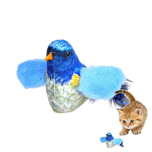 Neamou Interaktives Vogelspielzeug für Katzen - Plüsch zwitscherndes Katzenspielzeug | Flatterndes Katzenspielzeug, langlebiger zwitschernder Vogel zum Trainieren, Katzen zum Alleinspielen, Kätzchen von Neamou