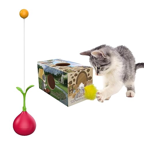 Neamou Katzenball-Teaser, wackelndes Katzenspielzeug | Interaktives DIY-Ballspielzeug für Haustierkatzen | Übungs- und Unterhaltungszubehör für Haustiere für Tierheim, Wohnzimmer, Schlafzimmer, von Neamou