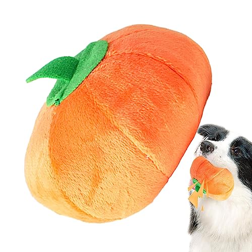 Neamou Quietschspielzeug für Hunde | Gemüse Plüsch Stofftier Welpenspielzeug | Weiches interaktives Kau-Beißspielzeug für Hunde, süße Fruchtsnacks für Welpen im Innenbereich, kleine Rassen von Neamou