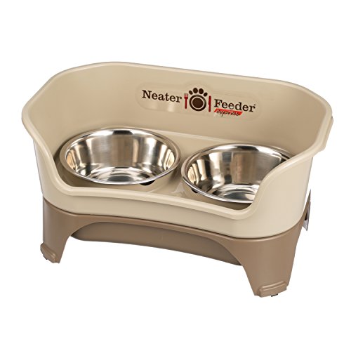 Neater Feeder Express – Erhöhte Hundenäpfe – Erhöhter Hundefutterspender aus Edelstahl (großer Hund, Cappuccino) von Neater Feeder